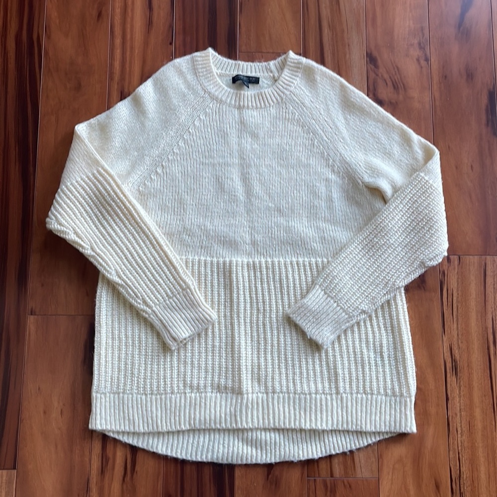Banana Republic Ivory Chunky Wool Blend Sweater